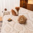 Bohemian Tufted Sofa Cover, Soft Sherpa Fleece Throw Blanket with 3D Aztec Geometric