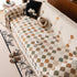 Boho Geometric Sofa Slipcovers Chenille Scratch Resistant Couch Protective Covers