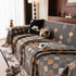 Boho Geometric Sofa Slipcovers Chenille Scratch Resistant Couch Protective Covers