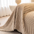 Boho 3D Geometric Throw Blanket for Couch, Luxurious Velvety Plush Fleece Sofa Cover