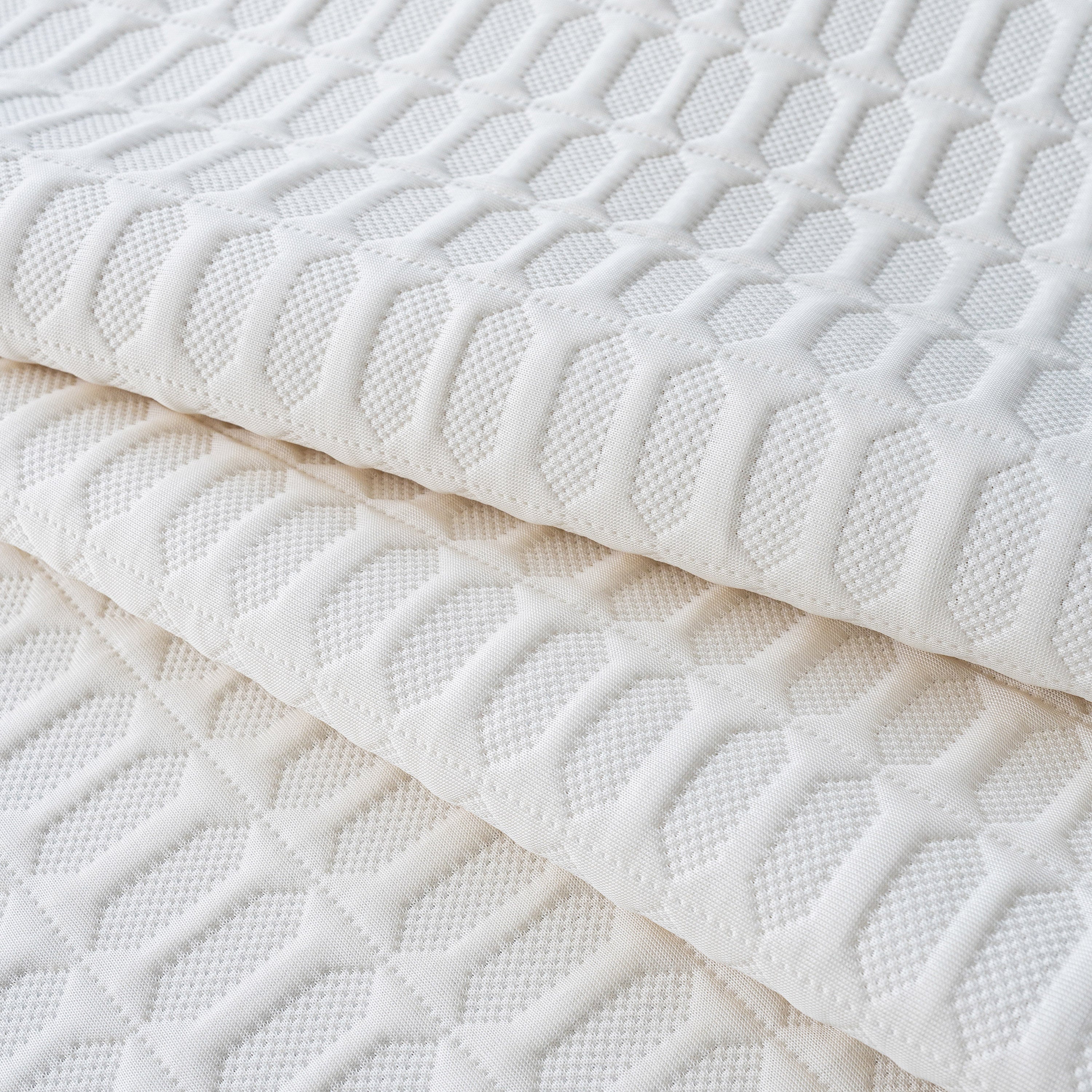 Geometric Textured Couch Slipcover Protector Non-Slip Ice Silk Sofa Cover for Couch