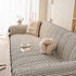 Ruffled Sofa Cover with Bowknot Decor, French Country Style Skirted Couch Slipcover