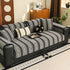 Non-Slip Sofa Cover with Thick Chenille Texture Woven Stripe Couch Protector Throw