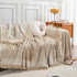 Chenille Striped Sofa Throw Blanket, Furniture Throw Covers Living Room Couch Cover