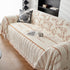 Chenille Striped Floral Couch Cover Sofa Slipcover for Most Shape Sofas, Reversible Sofa Throw Cover