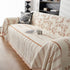 Chenille Striped Floral Couch Cover Sofa Slipcover for Most Shape Sofas, Reversible Sofa Throw Cover