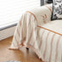 Chenille Striped Floral Couch Cover Sofa Slipcover for Most Shape Sofas, Reversible Sofa Throw Cover