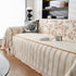 Chenille Striped Floral Couch Cover Sofa Slipcover for Most Shape Sofas, Reversible Sofa Throw Cover
