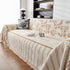 Chenille Striped Floral Couch Cover Sofa Slipcover for Most Shape Sofas, Reversible Sofa Throw Cover