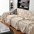Chenille Striped Floral Couch Cover Sofa Slipcover for Most Shape Sofas, Reversible Sofa Throw Cover