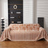 Chenille Striped Floral Couch Cover Sofa Slipcover for Most Shape Sofas, Reversible Sofa Throw Cover