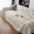 Chenille Striped Floral Couch Cover Sofa Slipcover for Most Shape Sofas, Reversible Sofa Throw Cover