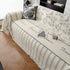 Chenille Striped Floral Couch Cover Sofa Slipcover for Most Shape Sofas, Reversible Sofa Throw Cover