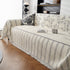 Chenille Striped Floral Couch Cover Sofa Slipcover for Most Shape Sofas, Reversible Sofa Throw Cover