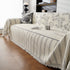 Chenille Striped Floral Couch Cover Sofa Slipcover for Most Shape Sofas, Reversible Sofa Throw Cover