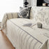 Chenille Striped Floral Couch Cover Sofa Slipcover for Most Shape Sofas, Reversible Sofa Throw Cover