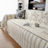 Chenille Striped Floral Couch Cover Sofa Slipcover for Most Shape Sofas, Reversible Sofa Throw Cover