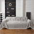 Chenille Striped Floral Couch Cover Sofa Slipcover for Most Shape Sofas, Reversible Sofa Throw Cover