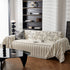 Chenille Striped Floral Couch Cover Sofa Slipcover for Most Shape Sofas, Reversible Sofa Throw Cover