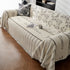 Chenille Striped Floral Couch Cover Sofa Slipcover for Most Shape Sofas, Reversible Sofa Throw Cover