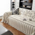 Chenille Striped Floral Couch Cover Sofa Slipcover for Most Shape Sofas, Reversible Sofa Throw Cover