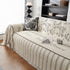 Chenille Striped Floral Couch Cover Sofa Slipcover for Most Shape Sofas, Reversible Sofa Throw Cover