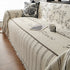 Chenille Striped Floral Couch Cover Sofa Slipcover for Most Shape Sofas, Reversible Sofa Throw Cover