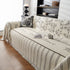Chenille Striped Floral Couch Cover Sofa Slipcover for Most Shape Sofas, Reversible Sofa Throw Cover