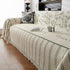 Chenille Striped Floral Couch Cover Sofa Slipcover for Most Shape Sofas, Reversible Sofa Throw Cover