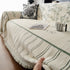 Chenille Striped Floral Couch Cover Sofa Slipcover for Most Shape Sofas, Reversible Sofa Throw Cover