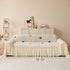 Cute Dotted Stripe Couch Protector, Non-Slip Washable Sofa Cover with Ruffled Skirt