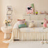 Cute Dotted Stripe Couch Protector, Non-Slip Washable Sofa Cover with Ruffled Skirt