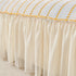 Cute Dotted Stripe Couch Protector, Non-Slip Washable Sofa Cover with Ruffled Skirt