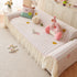 Cute Dotted Stripe Couch Protector, Non-Slip Washable Sofa Cover with Ruffled Skirt