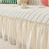 Cute Dotted Stripe Couch Protector, Non-Slip Washable Sofa Cover with Ruffled Skirt