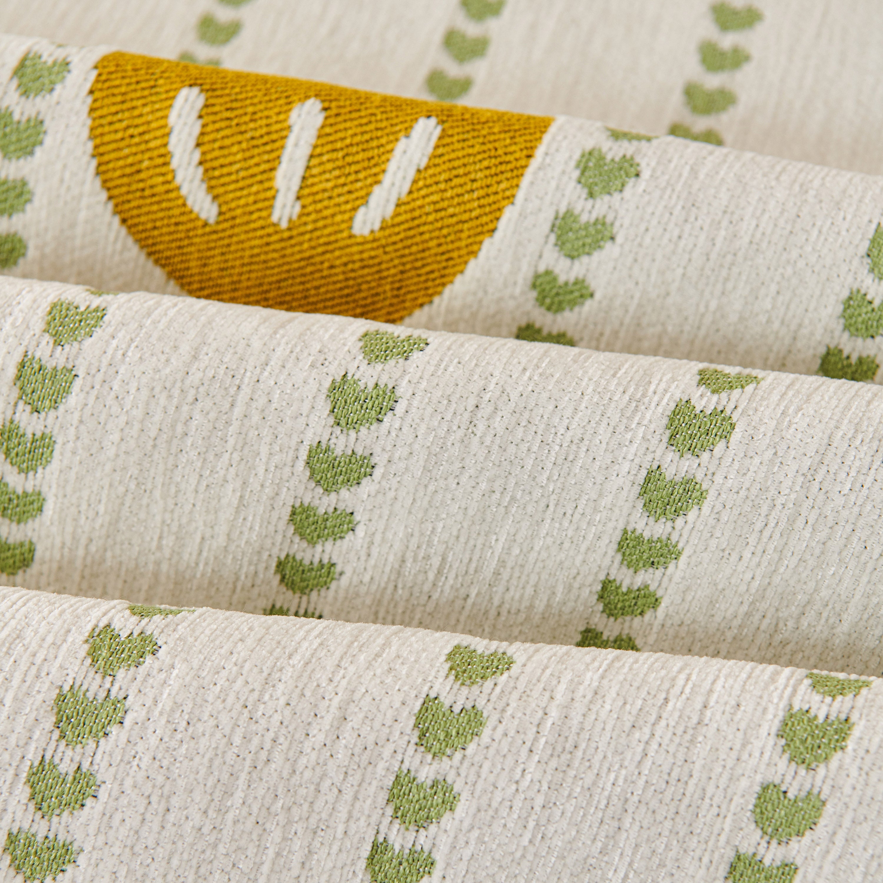 Cute Dotted Stripe Couch Protector, Non-Slip Washable Sofa Cover with Ruffled Skirt