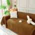 Solid Color Chenille Sofa Throw Blanket, Soft & Plush Decorative Couch Throw Cover