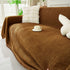 Solid Color Chenille Sofa Throw Blanket, Soft & Plush Decorative Couch Throw Cover