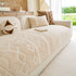 Thickened Plush Sofa Cover, Textured Geometric Couch Protector with Non-Slip Backing