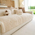 Thickened Plush Sofa Cover, Textured Geometric Couch Protector with Non-Slip Backing