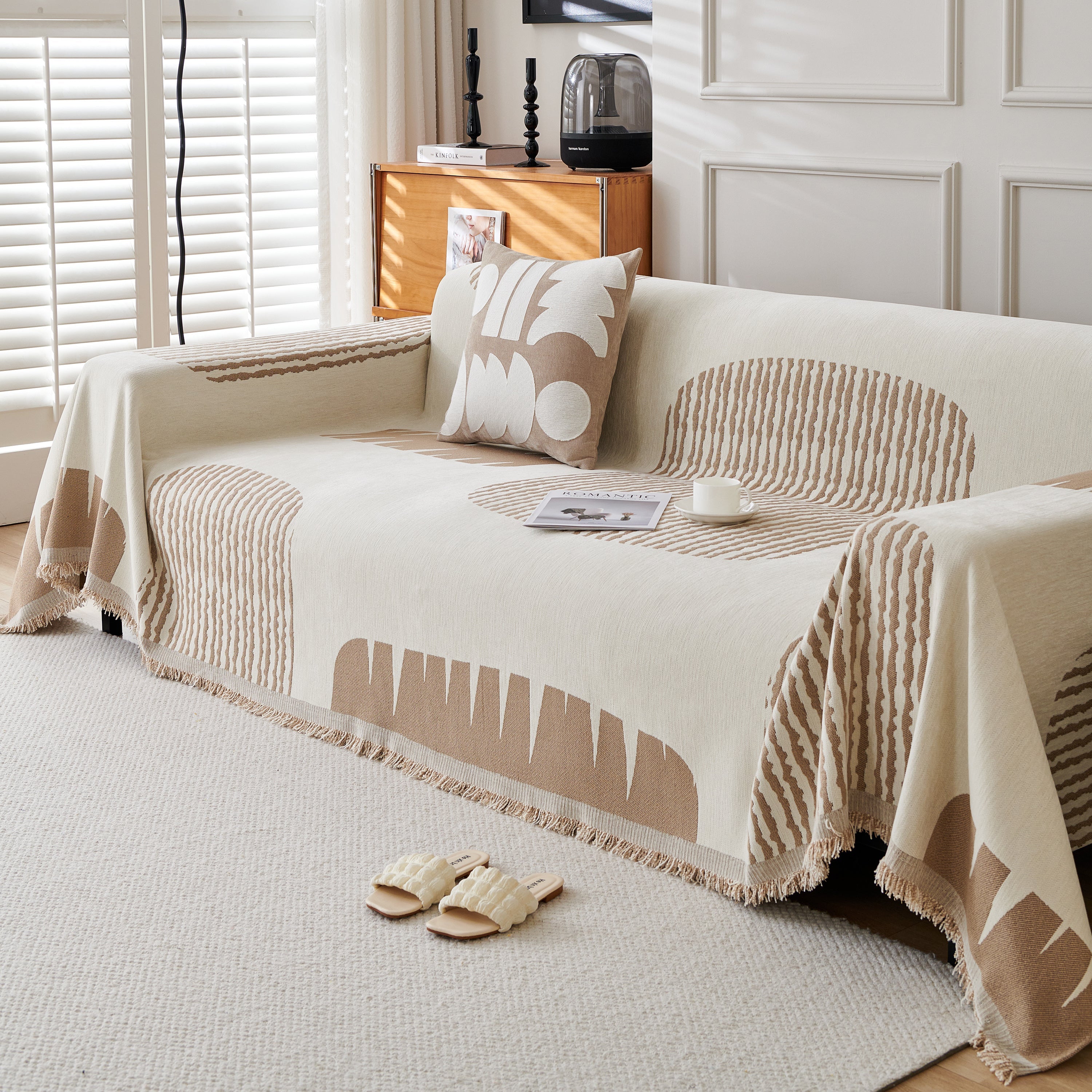 Soft Cozy Chenille Sofa Throw Blanket and Sectional Seat Covers, Scratch Resistant Sofa Couch Covers