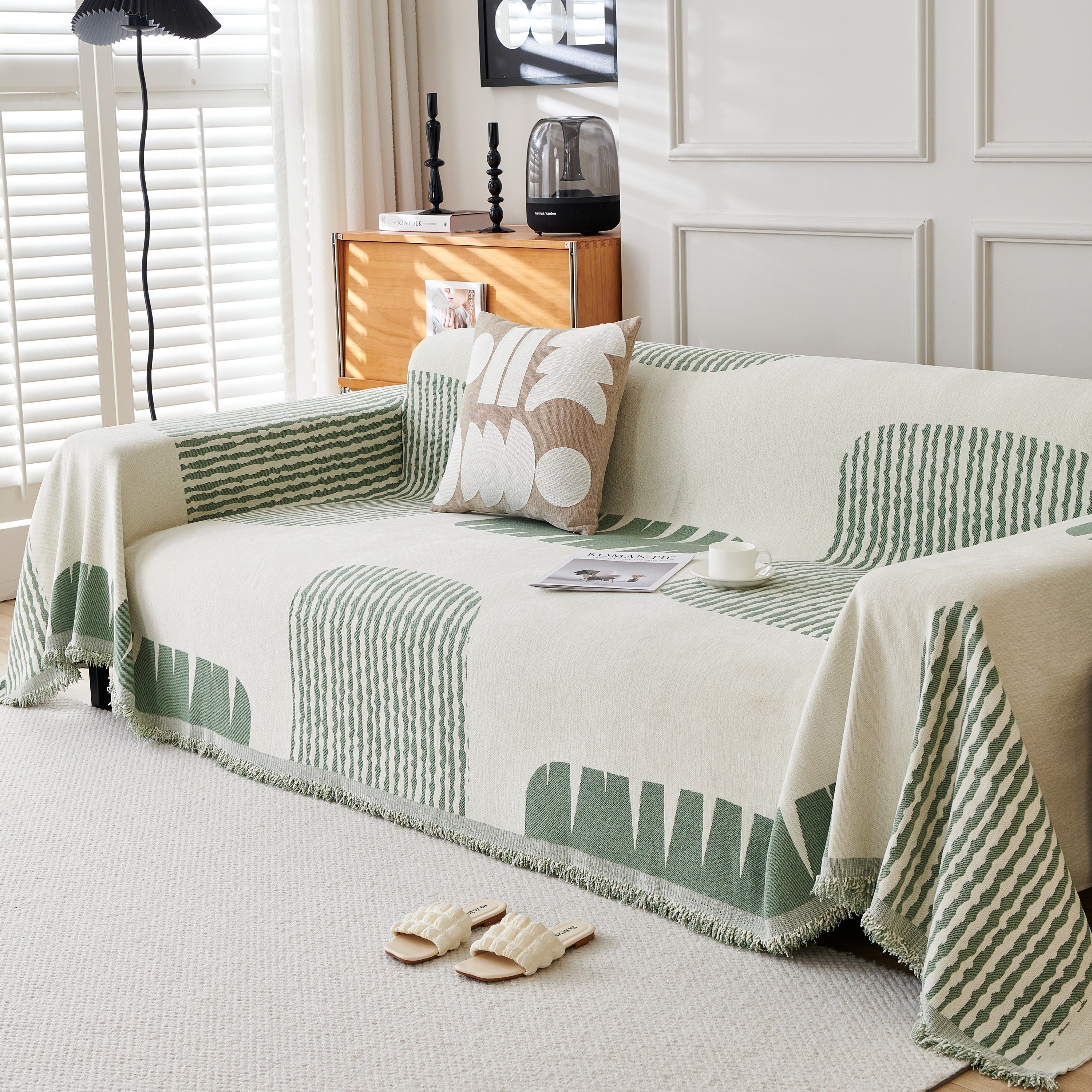 Soft Cozy Chenille Sofa Throw Blanket and Sectional Seat Covers, Scratch Resistant Sofa Couch Covers