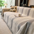 Chenille Reversible Rainbow Couch Cover Blanket for Sofas, Pet Friendly Couch Slipcovers with Tassel