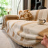 Chenille Reversible Rainbow Couch Cover Blanket for Sofas, Pet Friendly Couch Slipcovers with Tassel