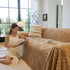 Thickened 3D Plush Premium Living Spaces Couch Covers Soft and Warm Couch Protector Blanket