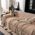 Textured Woven Furniture Protector for Couch, Rustic Farmhouse Sofa Throw Blanket
