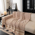 Textured Woven Furniture Protector for Couch, Rustic Farmhouse Sofa Throw Blanket