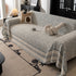 Textured Woven Furniture Protector for Couch, Rustic Farmhouse Sofa Throw Blanket