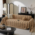 Sofa Throw Blanket with Woven Geometric Pattern & Tassels, Soft & Thick Couch Cover