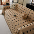 Sofa Throw Blanket with Woven Geometric Pattern & Tassels, Soft & Thick Couch Cover